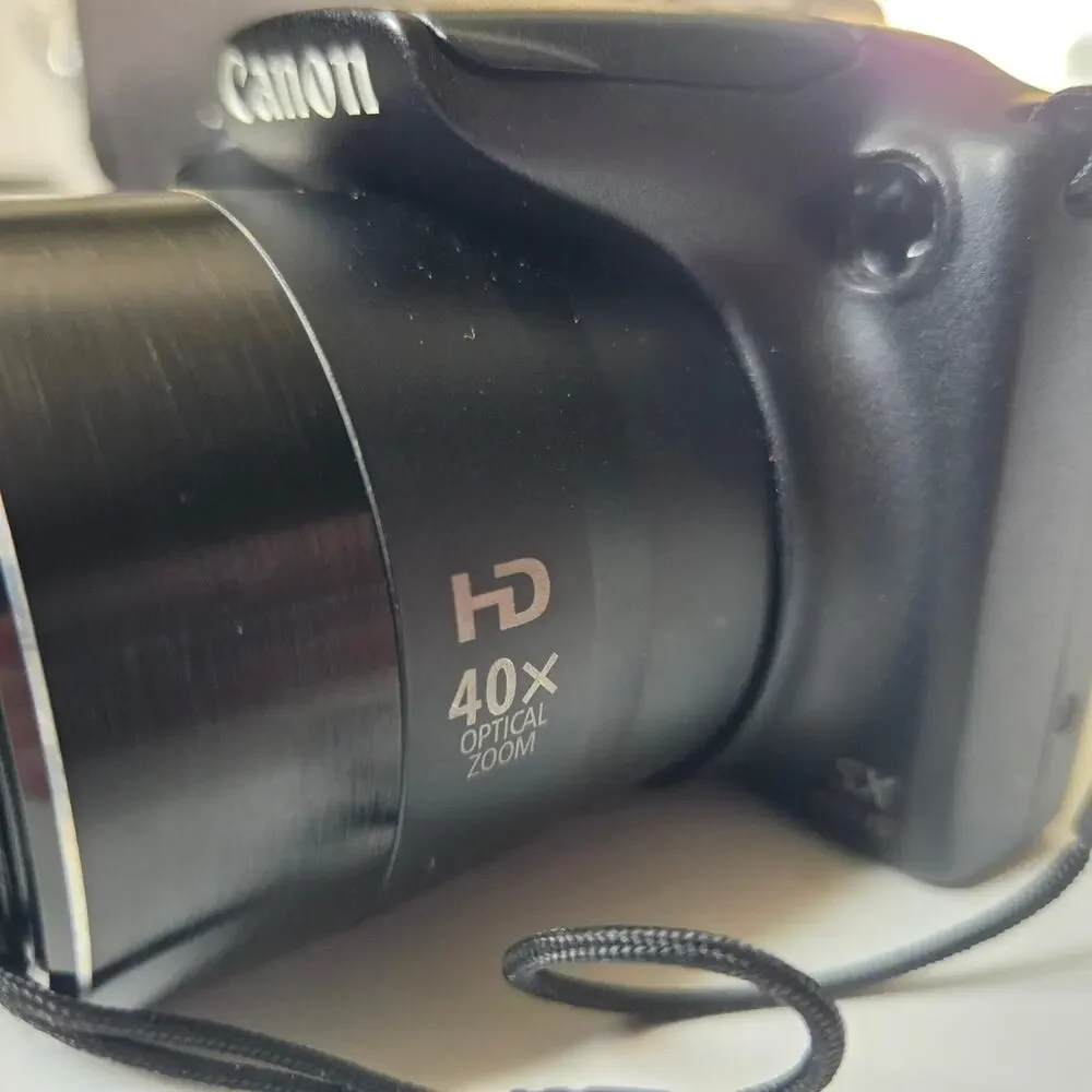 Canon PowerShot SX410 IS 20MP 40x Zoom Digital Camera - Tested & Working - Black